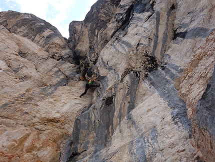 Die Leiden des Jungen Werthers, new Dolomites rock climb up Punta del Pin