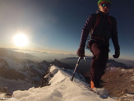 Tom Ballard, Pizzo Cengalo, Pizzo Badile - Tom Ballard close to the summit of Pizzo Cengalo