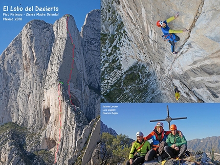 Climbing video at Monterrey, Mexico: El Lobo del Deserto by Giupponi, Oviglia and Larcher