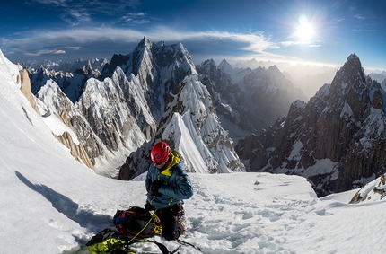 Link Sar West, Karakoram, Jon Griffith, Andy Houseman - Jon Griffith e Andy Houseman durante la salita di Link Sar West, Karakoram (07/2015)