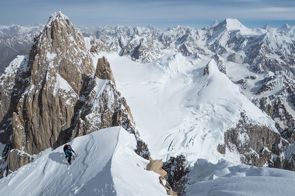 Link Sar West, Karakoram, Jon Griffith, Andy Houseman - Jon Griffith e Andy Houseman durante la salita di Link Sar West, Karakoram (07/2015)