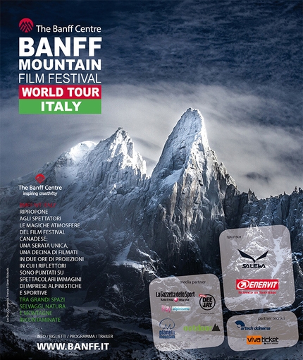 Banff Mountain Film Festival Italy 2016 - Dal 22 febbraio all'25 agosto 2016 andrà in scena la 4a edizione del tour italiano del BMFF, il Banff Mountain Film Festival Italy.