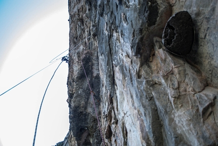 Climbing: El Chaman Loco, El Salto, Mexico, Simone Pedeferri, Paolo Marazzi, Marco Maggioni - During the first ascent of El Chaman Loco, El Salto, Mexico (Simone Pedeferri, Paolo Marazzi, Marco Maggioni 11/2015)