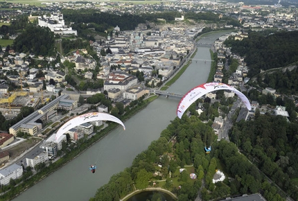 RED BULL X-ALPS 2009 - Michael Gebert and Christian Maure - Salzburg, Austria