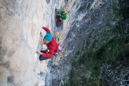 Climbing: El Chaman Loco, El Salto, Mexico, Simone Pedeferri, Paolo Marazzi, Marco Maggioni - During the first ascent of El Chaman Loco, El Salto, Mexico (Simone Pedeferri, Paolo Marazzi, Marco Maggioni 11/2015)