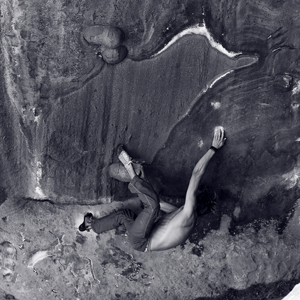 Patagonia climbing - Pirmin Bertle climbing The cold and smelly breath of death 8B+/8C at Dorotea, Puerto Natales, Patagonia