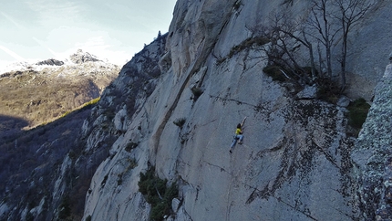 Arrampicata e alpinismo: Michele Amadio - Michele Amadio sulla via Cippalippa, Aimonin