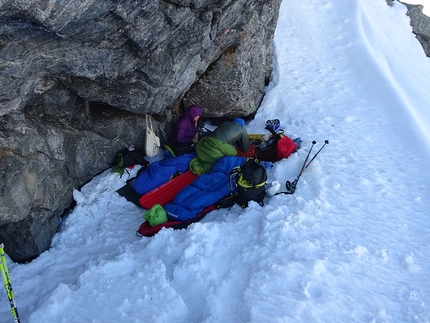 Rock climbing, Val Masino, Delta Minox, Andrea Gaddi, Federica Mingolla, Luca Schiera - Delta Minox, Pilastro del Scingino, Cavalcorto, Val Masino, climbed on 20/03/2016 by Federica Mingolla, Luca Schiera and Andrea Gaddi