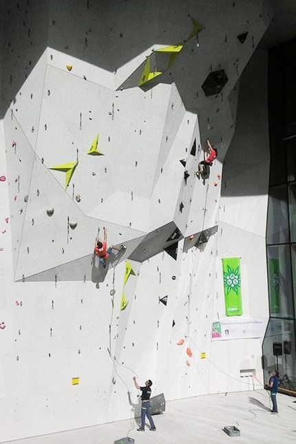 Arrampicata sportiva: Coppa Italia Lead 2016 - Durante la Coppa Italia Lead 2016 a Brunico il 10/04/2016