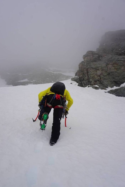 Mountaineering: Großglockner, Austria - Making the first ascent of Südwandwächter (M5, WI4+, 600m, Vittorio Messini, Matthias Wurzer 05/04/2016 ), South Face of Großglockner (3798m) Austria