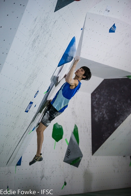 Bouldering World Cup 2016 - During the second stage of the Bouldering World Cup 2016 at Kazo in Japan