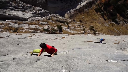 Traumpfeiler, the pillar of dreams above Val Gardena with Stefan Stuflesser and Filip Schenk