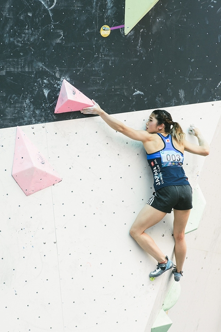 Bouldering World Cup 2016, Chongqing - Miho Nonaka during the third stage of the Bouldering World Cup 2016 at Chongqing, China