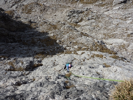 Grignetta, arrampicata, Lecco - Federica su Spigolo delle Mamme, Terzo Magnaghi, Grignetta