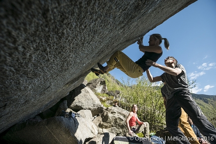 Melloblocco 2016, Val di Mello, Val Masino - Day 1 Melloblocco 2016: Jenny Lavarda