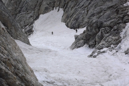 Karakorum 2009, Expedition Trentino - The gully which leads to the start of The Children of Hushe, 470m of terrain good for acclimatising.