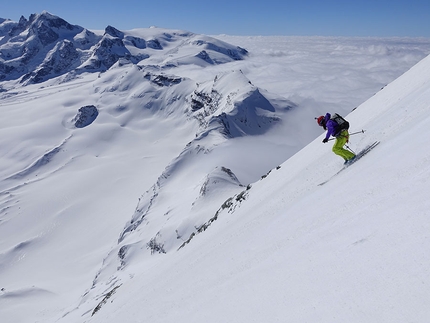 Matterhorn East Face ski descent: in the right place at the right time