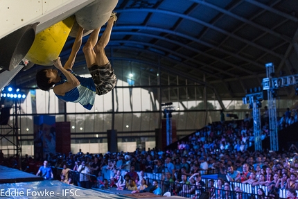 Bouldering World Cup 2016 - During the fourth stage of the Bouldering World Cup 2016 at Navi Mumbai in India