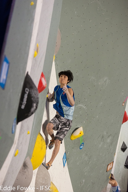 Coppa del Mondo Boulder 2016 - Jongwon Chon durante la quarta tappa della Coppa del Mondo Boulder 2016 a Navi Mumbai in India