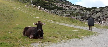 Silvretta bouldering, Austria - Typical approach to the lower Silvretta sectors