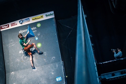 Bouldering World Cup 2016, Innsbruck - Andi Aufschnaiter during the qualifiers of the 5th stage of the Bouldering World Cup 2016 in Innsbruck