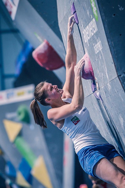 Bouldering World Cup 2016, Innsbruck - During the qualifiers of the 5th stage of the Bouldering World Cup 2016 in Innsbruck