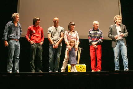 Grignetta d'Oro 2016 - Marco Albino Ferrari, Matteo della Bordella, Silvio Mondinelli, Anna Torretta, Mario Conti e Alberto Pirovano durante il Premio Grignetta d'Oro 2016 