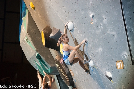 Coppa del Mondo Boulder 2016, Innsbruck - Sol Sa durante la quinta tappa della Coppa del Mondo Boulder 2016 a Innsbruck, Austria