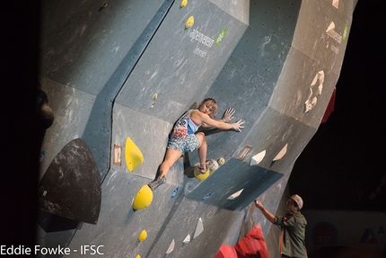 Coppa del Mondo Boulder 2016, Innsbruck - Sol Sa durante la quinta tappa della Coppa del Mondo Boulder 2016 a Innsbruck, Austria