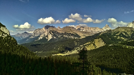 Climbing, Crepa Toronda, Pelmo, Dolomites - The view from the new sector at Crepa Toronda close to Passo Staulanza in the Dolomites.