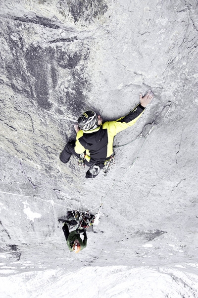 Direttissima dei Giapponesi, Eiger - Roger Schäli durante la prima libera della 