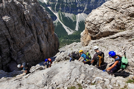 Sentiero attrezzato SOSAT Dolomiti di Brenta - Sul sentiero attrezzato SOSAT