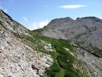 Cima Carega, Piccoli Dolomiti - La salita al Monte Carega, Piccoli Dolomiti