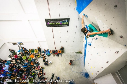 Italian Lead Cup 2016, L'Aquila, climbing - Competing in the third stage of the Italian Lead Cup 2016 at Villa San Angelo (Aq).