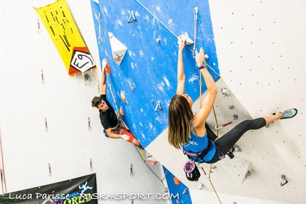 Italian Lead Cup 2016, L'Aquila, climbing - Competing in the third stage of the Italian Lead Cup 2016 at Villa San Angelo (Aq).