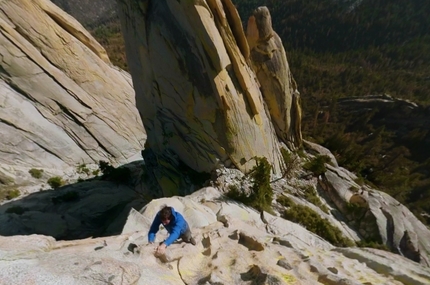 Alex Honnold climbing at The Needles