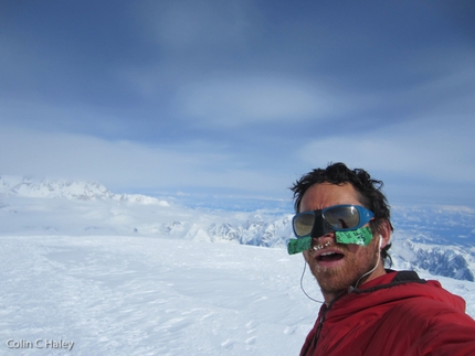 Mt. Foraker, Sultana, Alaska, Infinite Spur, Colin Haley, alpinism - On the summit of Sultana alone at 4:18pm