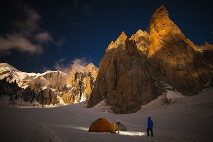 Caroline Ciavaldini, Voie Petit, Grand Capucin, Mont Blanc - Caroline Ciavaldini attempting the Voie Petit on Grand Capucin in 2015