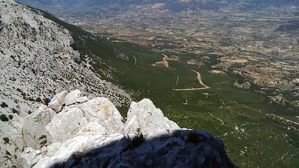 Punta Cusidore, Sardegna - Sulle creste finali dello spigolo nord-ovest del Cusidore.