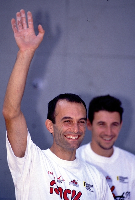Dino Lagni - Dino Lagni and  Cristian Brenna at the 1999 Arco Rock Master
