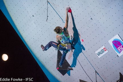 Coppa del Mondo Lead 2016, Villars Svizzera - Jain Kim durante la seconda tappa della Coppa del Mondo Lead 2016 a Villars in Svizzera