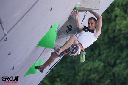 Lead World Cup 2016, Villars - Urban Primozic competing in the second stage of the Lead World Cup 2016 at Villars in Switzerland