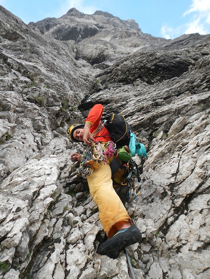 Tito Arosio e Luca Vallata, prima ripetizione della Miotto-Saviane-Corona al Col Nudo