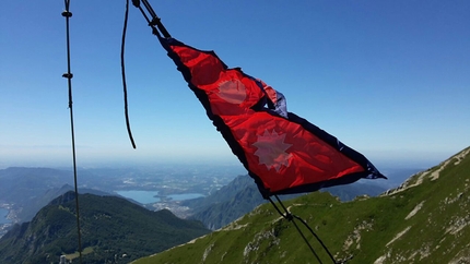 Sigaro Dones, Grignetta, Torvagando for Nepal - Annalisa Fioretti e Gianpietro Todesco durante la ripetizione della via Rizieri, Sigaro Dones, Grignetta