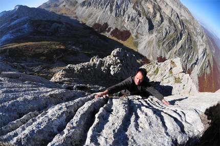 Gran Sasso d'Italia - Pierluigi Bini su Il Vecchiaccio Seconda Spalla Corno Piccolo