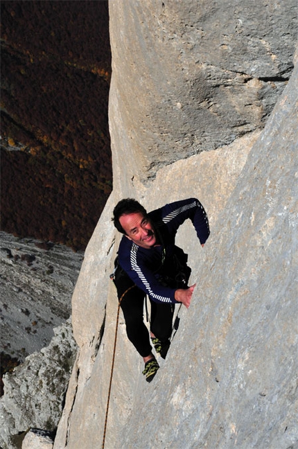 Gran Sasso d'Italia - Pierluigi Bini su Il Vecchiaccio Seconda Spalla Corno Piccolo