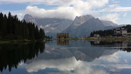 Torvagando for Nepal, Annalisa Fioretti, Gianpietro Todesco - Cima Piccolissima di Lavaredo, Via Cassin: Lago di Misurina