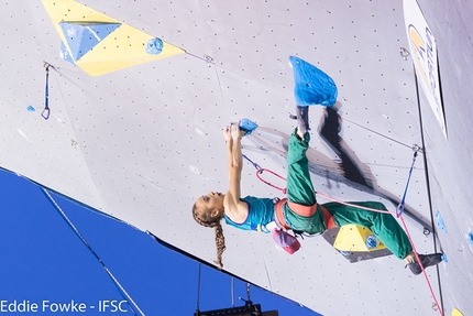 Lead World Cup 2016, Briançon France - Dinara Fakhritdinova competing in the third stage of the Lead World Cup 2016 at Briançon 