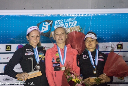 Coppa del Mondo Lead 2016, Briançon Francia - Coppa del Mondo Lead 2016 a Briançon: Jessica Pilz, Janja Garnbret, Magdalena Röck