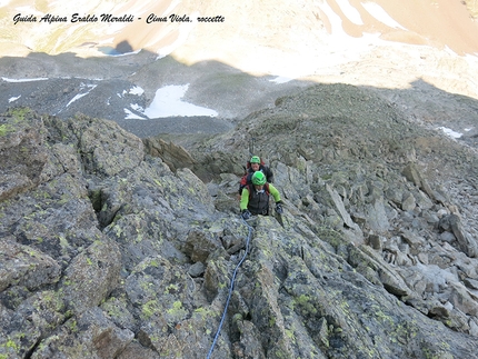 Cima Viola, Alta Valtellina - Cima Viola - tratto di roccette